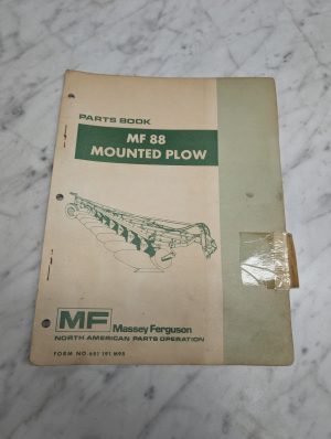 Massey Ferguson Mf 88 Mounted Plow Form No 651 191 M95 Parts Book Manual
