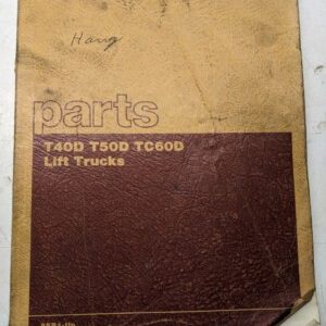 Caterpillar Cat Parts List Book Manual T 40 50 Tc 60 D 1984 Fork Lift Truck