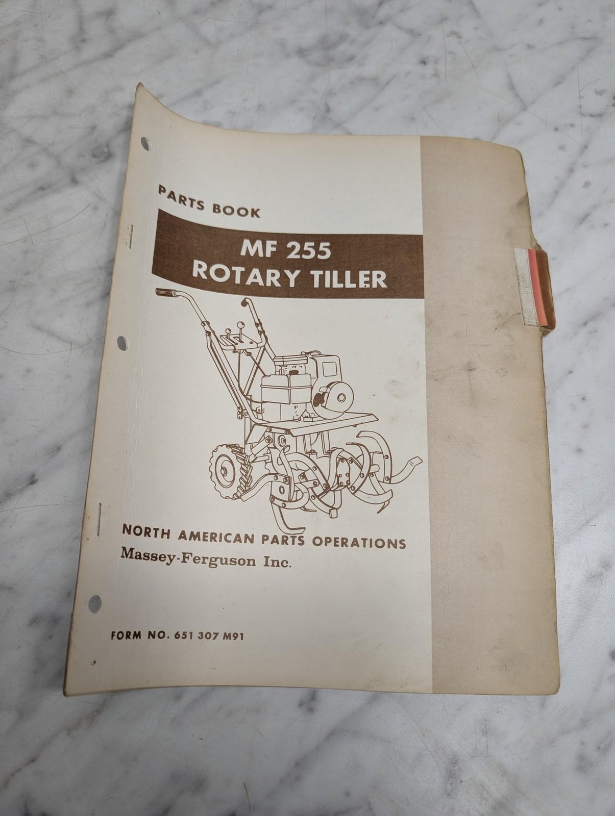 Massey Ferguson Mf 255 Rotary Tiller Form No 651 307 M91 Parts Book Manual