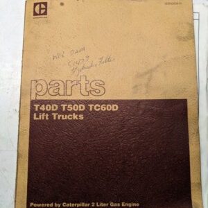 Caterpillar Cat Parts List Book Manual T 40 50 Tc 60 D 1985 Fork Lift Truck