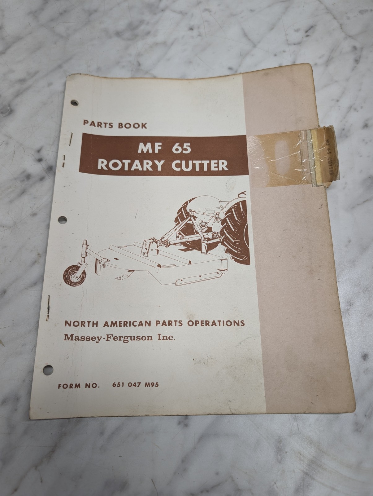 Massey Ferguson Mf 65 Rotary Cutter Form No 651 047 M95 Parts Book Manual List