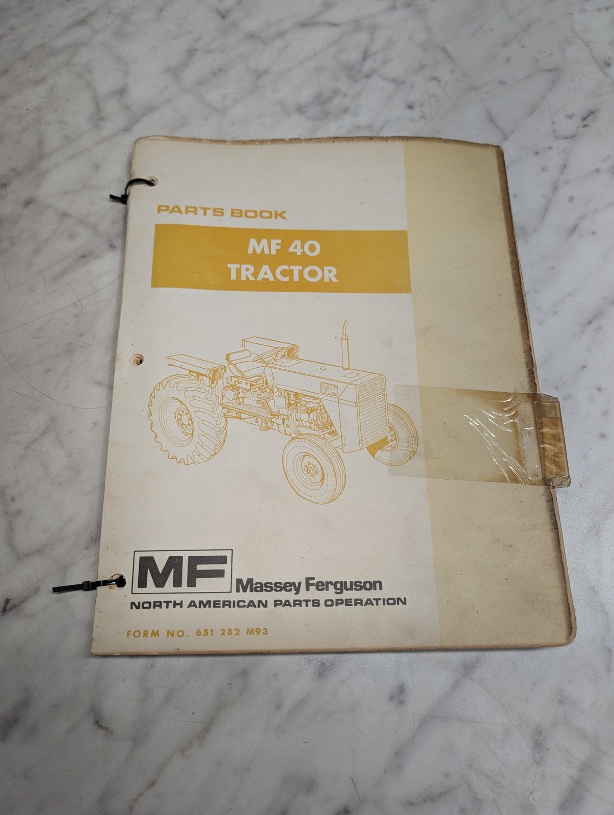 Massey Ferguson Mf 40 Tractor Form No 651 282 M93 Parts Book Manual List