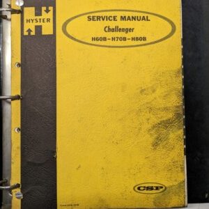 Hyster Fork Lift Service Repair Manual Challenger H60B H70B H80B Shop Book