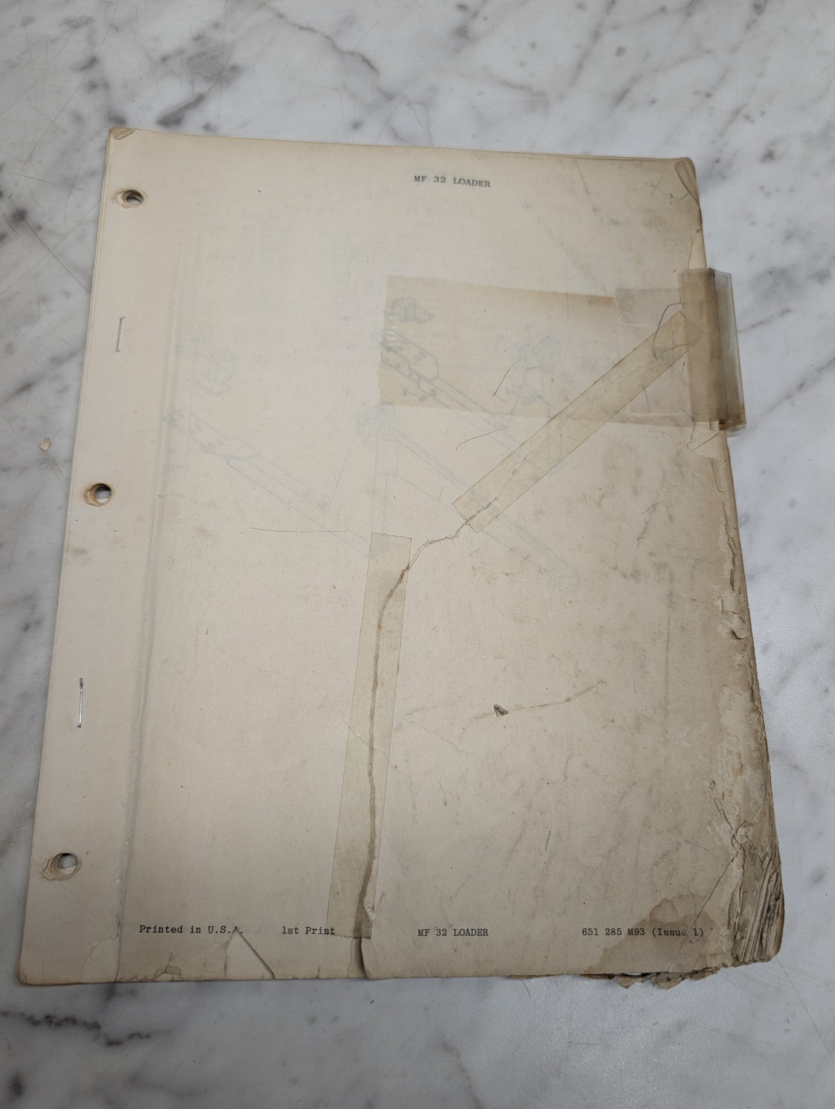 Massey Ferguson Mf 32 Loader 651 285 M93 Parts Book Manual List Catalog