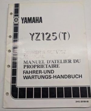Original Yamaha Oem Owner Service Manual Shop Book 1986 Yz125(T) 2Hg-28199-80