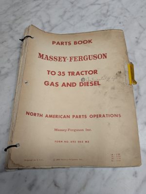 Massey Ferguson Mf To 35 Tractor Gas Diesel 693 063 M3 Parts Book List Manual