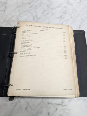 Massey Ferguson Mf 2745 2775 Tractor Service Manual Form 1448 793 M2 Repair Shop