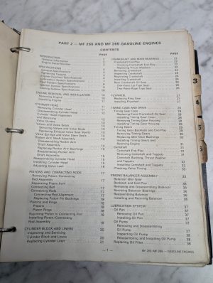 Massey Ferguson Mf 255 265 Diesel Tractor Service Manual Shop Book