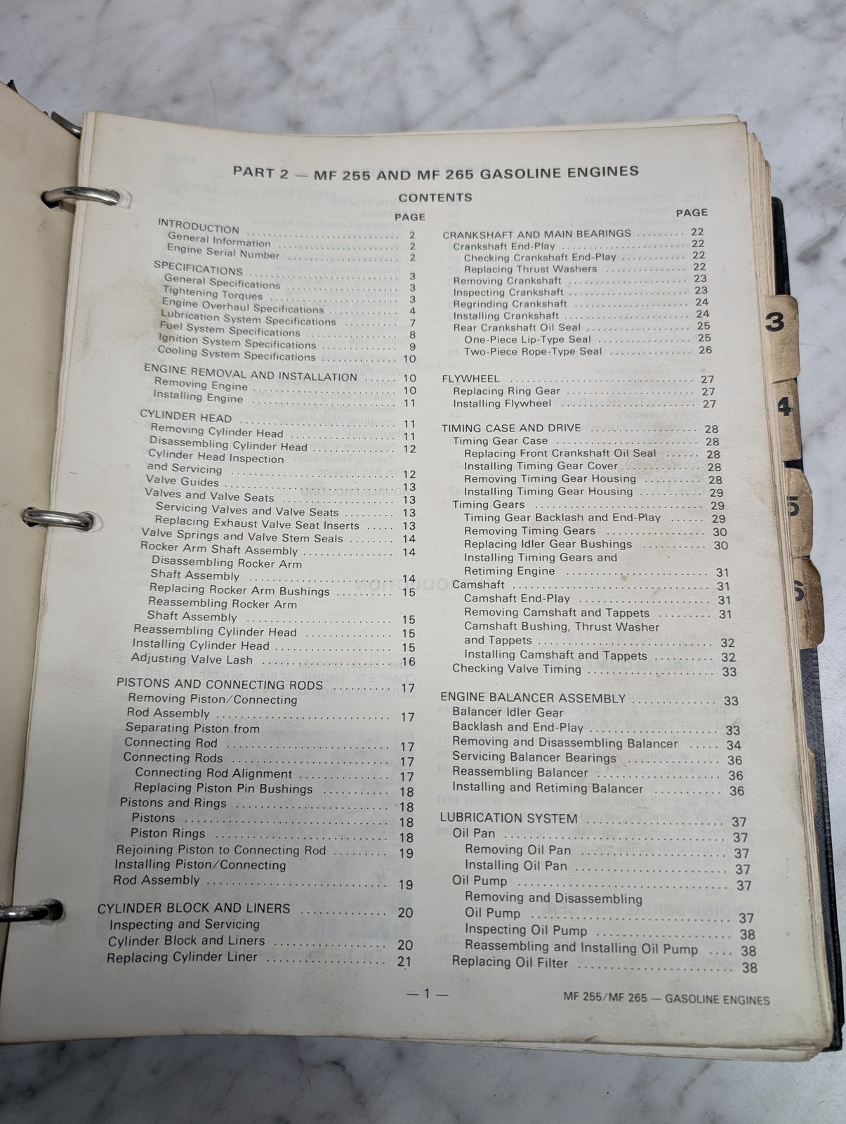 Massey Ferguson Mf 255 265 Diesel Tractor Service Manual Shop Book