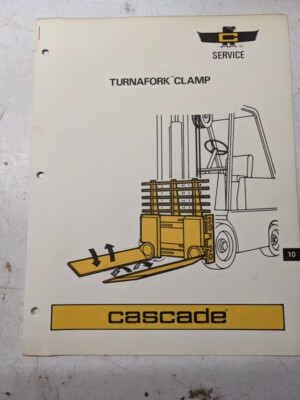 Cascade Fork Lift Attachment Service Repair Manual Turnafork Clamp 1973
