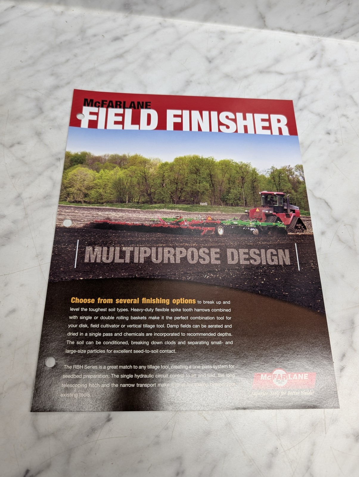 Mcfarlane Field Finisher Multipurpose Design Sales Brochure Literature Farm