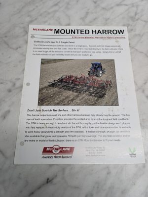 Mcfarlane Stm Series Mounted Harrow Field Cultivators Literature Specs