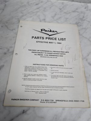 Parker Parts Price List Effective May 1 1984 Sales Catalog Reference Book