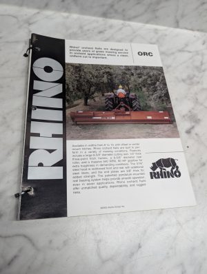 Rhino Orc Orchard Flails Sales Information Brochures Literature Lot