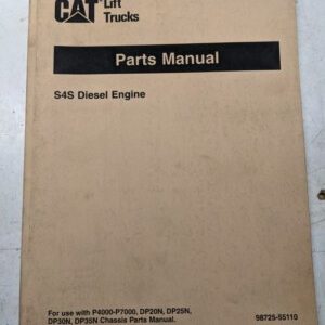 Caterpillar Cat Parts List Book Manual Fork Lift Trucks S4S Diesel Engine 2005