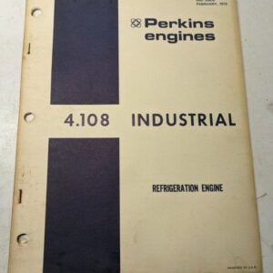 Perkins Engines Industrial Parts List Book 1972 4.108 Refrigeration 3242 Diesel
