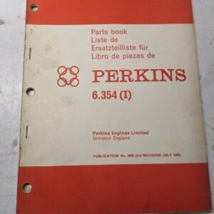 Perkins Engines Industrial Parts List Book 1965 6.354 (I) Diesel Shop Book 3096