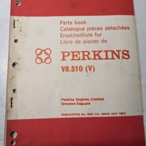Perkins Engines Industrial Parts List Book 1967 V8.510 (V) Diesel Shop Book 3232