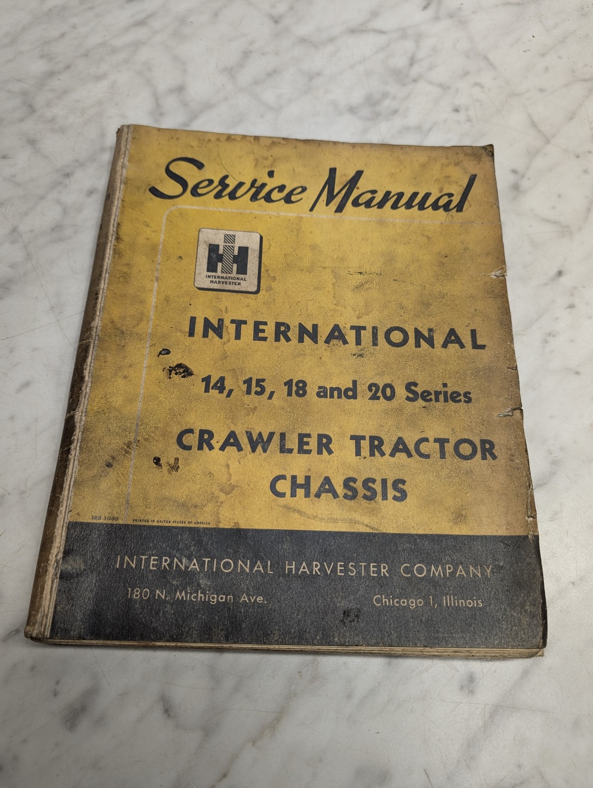 International Harvester 14 15 18 Series Crawler Tractor Service Manual Iss-1033