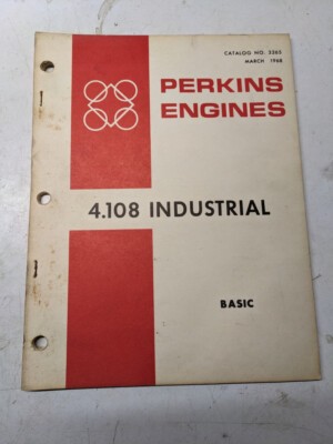 Perkins Engines Industrial Parts List Book 1968 4.108 Diesel Shop Book 3265
