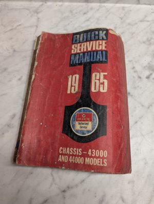 Buick Chassis-43000 44000 Models Service Manual 1965 Repair Maintenance