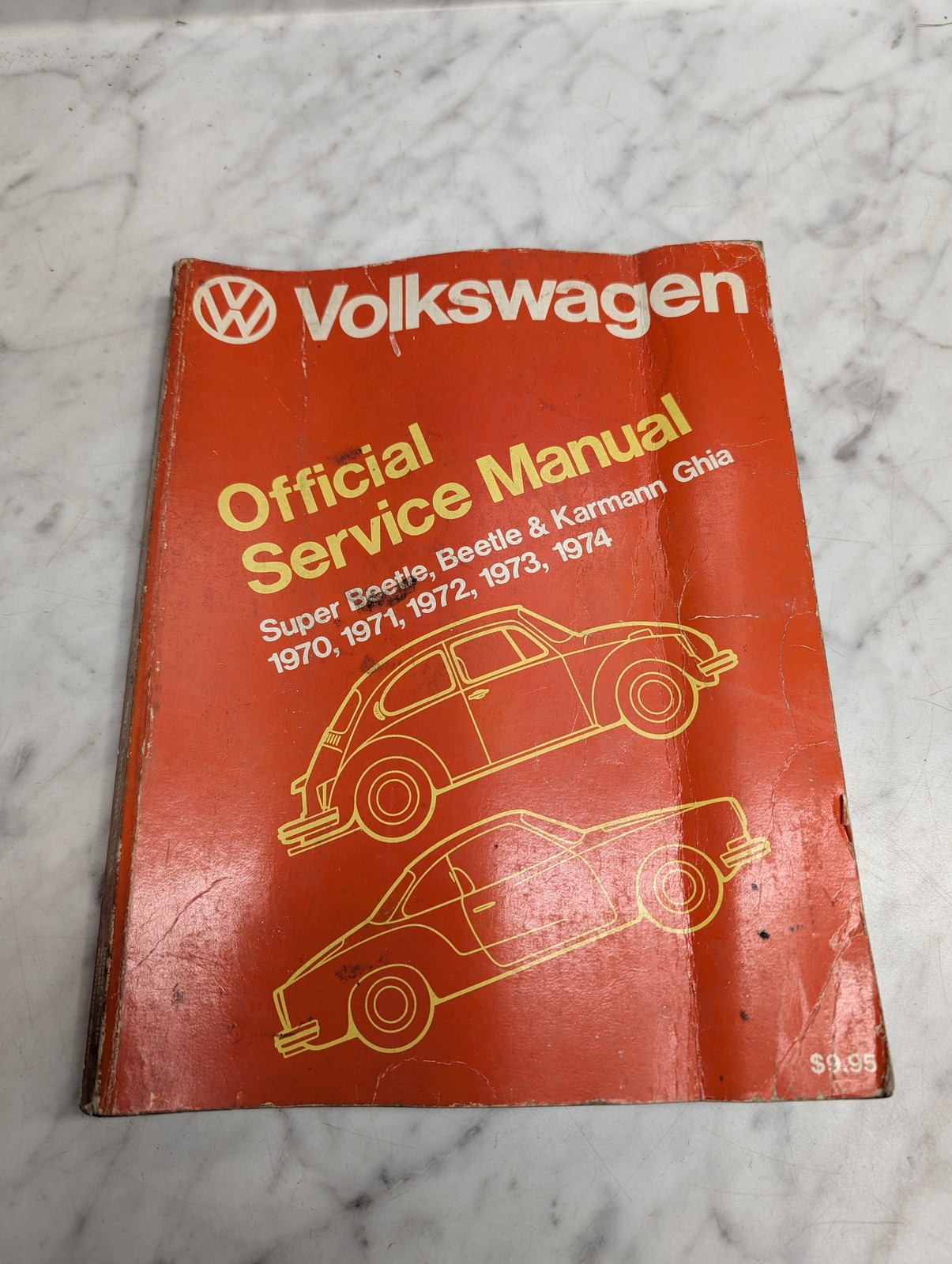 Volkswagen Beetle Karmann Ghia Official Service Manual 1970 1971 1972 1973 1974