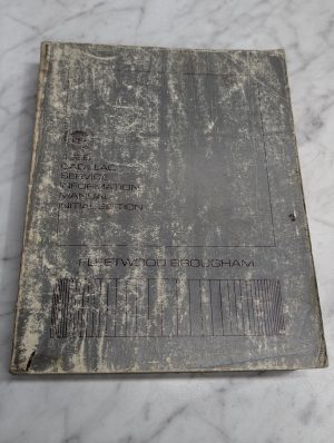 1986 Cadillac Brougham Service Information Manual Repair Maintenance Shop H 2312