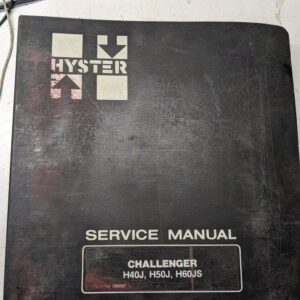 Hyster Fork Truck Service Repair Manual Challenger H40J H50J H60Js 1981 Shop