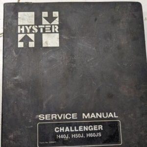 Hyster Fork Truck Service Repair Manual Challenger H40J H50J H60Js 09/1981 Shop