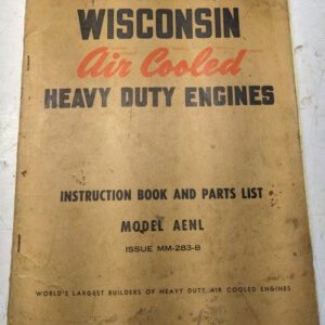 Wisconsin Air Cooled Heavy Duty Engines Instruction Book Parts List Manual Aenl