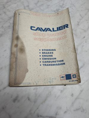 Chevrolet Motor Division 1982 Shop Manual Supplement Service Repair