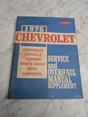 1976 Chevrolet Car Chassis Service Overhaul Manual Supplement St 359 76
