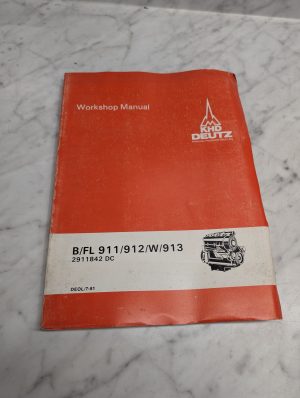 Deutz B/Fl 911 912 W 913 Diesel Engines 2911842 Dc Workshop Service Manual 1981