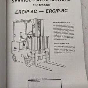Yale Parts List Book Manual Fork Lift Truck Erc/Pac Erc/P-Bc 020-040 1991
