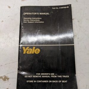 Yale Fork Lift Truck Operators Manual Erp 030 035 040 Tce Electric