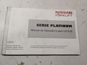 Nissan Serie Platinum Manual De Operador'S Para L01/L02 L012-E 2005 Spanish