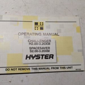 Hyster Operating Manual Challenger Spacesaver H2.00-3.20Xm S2.00-3.20Xm 1997