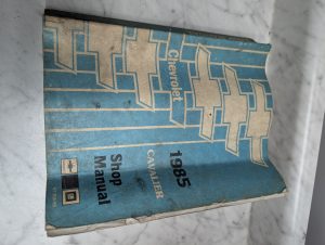 Gm Chevrolet 1985 Cavalier Shop Manual Service Repair Maintenance