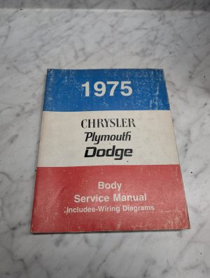 Chrysler 1975 Passenger Car Body Service Manual Repair Maintenance Shop