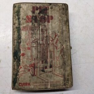 Clark Pit Stop Pocket Handbook 1982 Pocket Reference Fork Lift Specifications