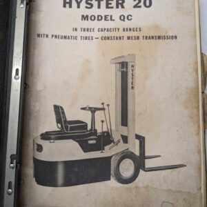 Hyster Model Qc Fork Lift Truck Service Reference Manual Volume 2 1954