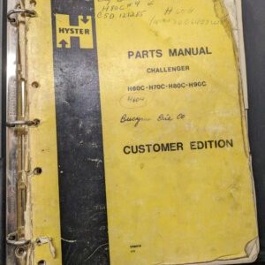 Hyster Fork Lift Truck Parts List Book Manual Challenger H60C H70C H80C H90C