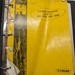 Hyster Fork Lift Truck Parts List Book Manual Spacesaver S60B S70B S100B S80B