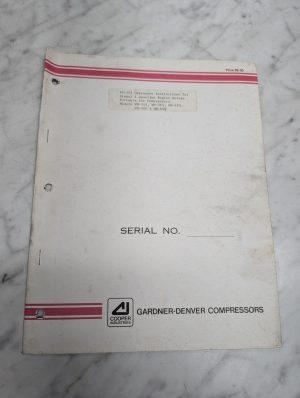 Gardner Denver Compressors Wh 315 420 600 Pc 102 Portable Air Operators Manual