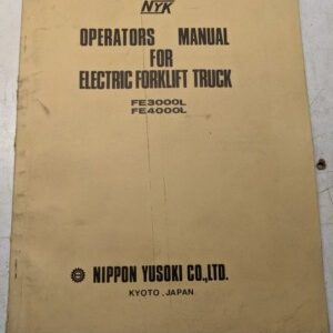 Nyk Fork Lift Truck Operators Manual Fe3000L Fe4000L Nippon Yusoki