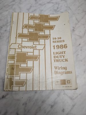 Chevrolet 10-30 Series 1986 Light Duty Truck Wiring Diagrams Gm St-330-86 Wd Oem