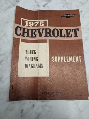 1975 Chevrolet Truck Wiring Diagrams Supplement St 352 75 Manual Electrical Oem