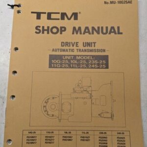 Tcm Shop Service Manual Transmission 10G-25 10L-25 23S-25 11G-25 11L-25 24S-25