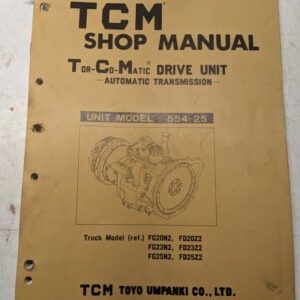 Tcm Fork Lift Truck Shop Service Manual Transmission Overhaul 554-25