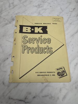 B K Service Products Price List Bk62-2 May 16 1962 Suggested Wholesale Prices